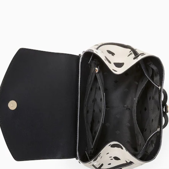 Disney X Kate Spade New York Medium Flap 101 Dalmatians Backpack Black White - Picture 2 of 7